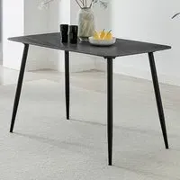 Sienna 4-Seater Dining Table - Grey, Ceramic