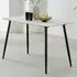 Sienna 4-Seater Dining Table - White, Ceramic