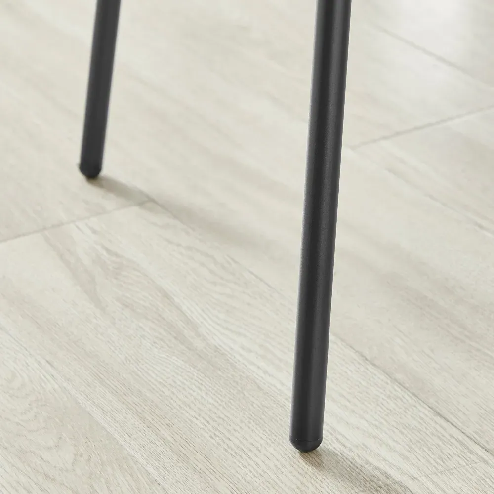 Sienna Set of 2 Dining Chairs - Black, Velvet