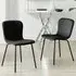 Sienna Set of 2 Dining Chairs - Black, Velvet