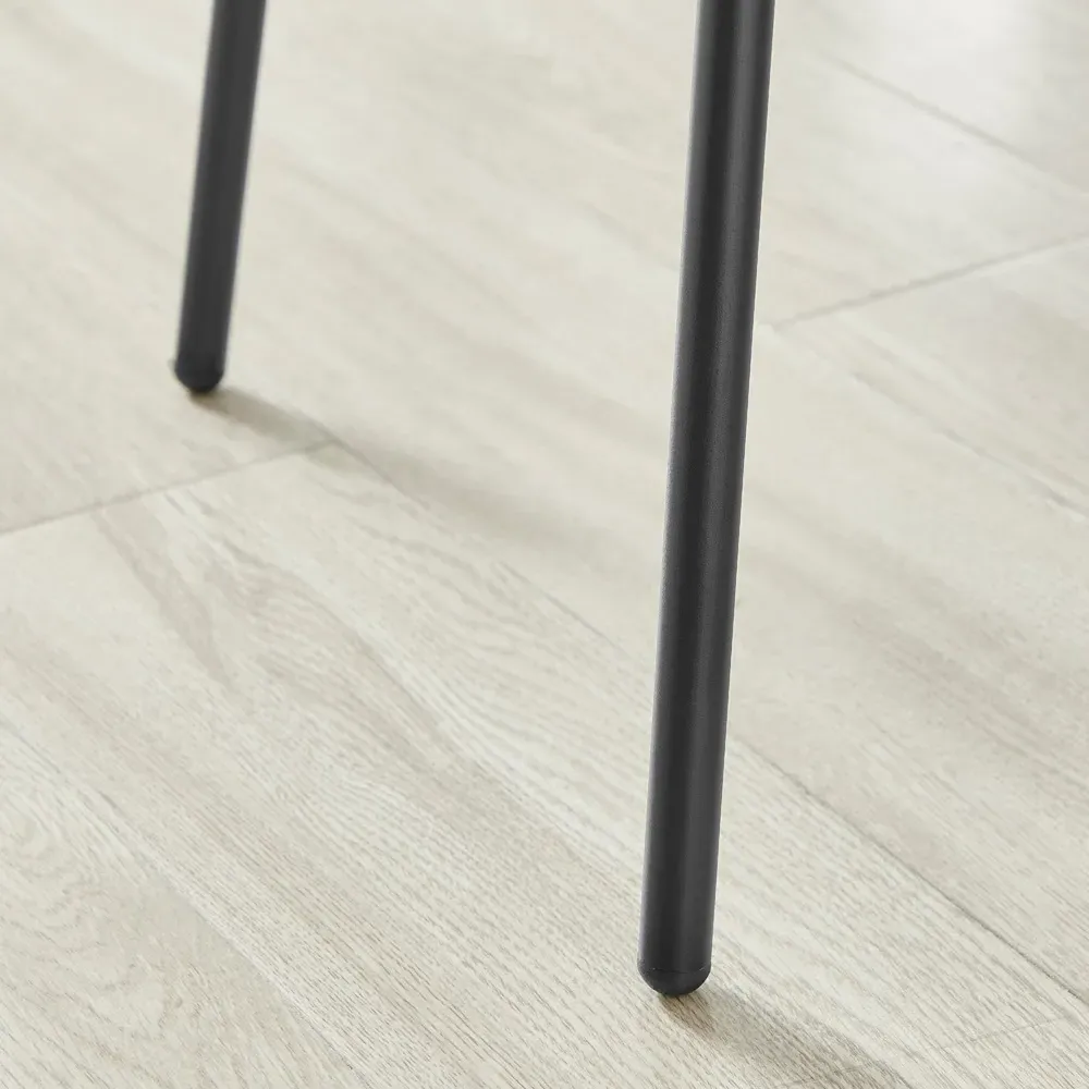 Sienna Set of 2 Dining Chairs - Cream, Linen Effect