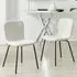 Sienna Set of 2 Dining Chairs - Cream, Linen Effect