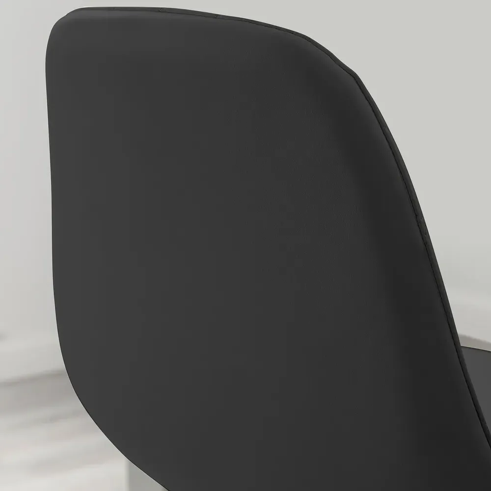 Solara Bar Stool Set of 2 - Black, Faux Leather