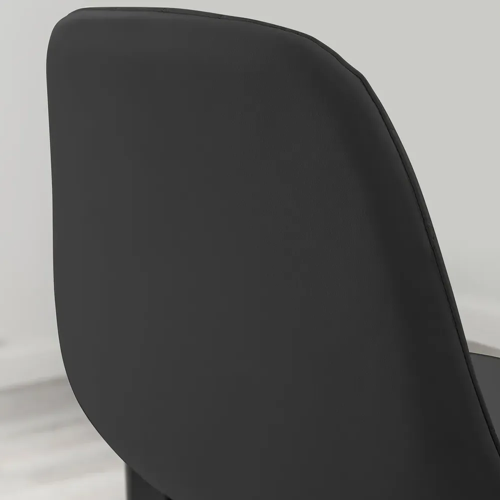 Solara Bar Stool Set of 2 - Black, Faux Leather