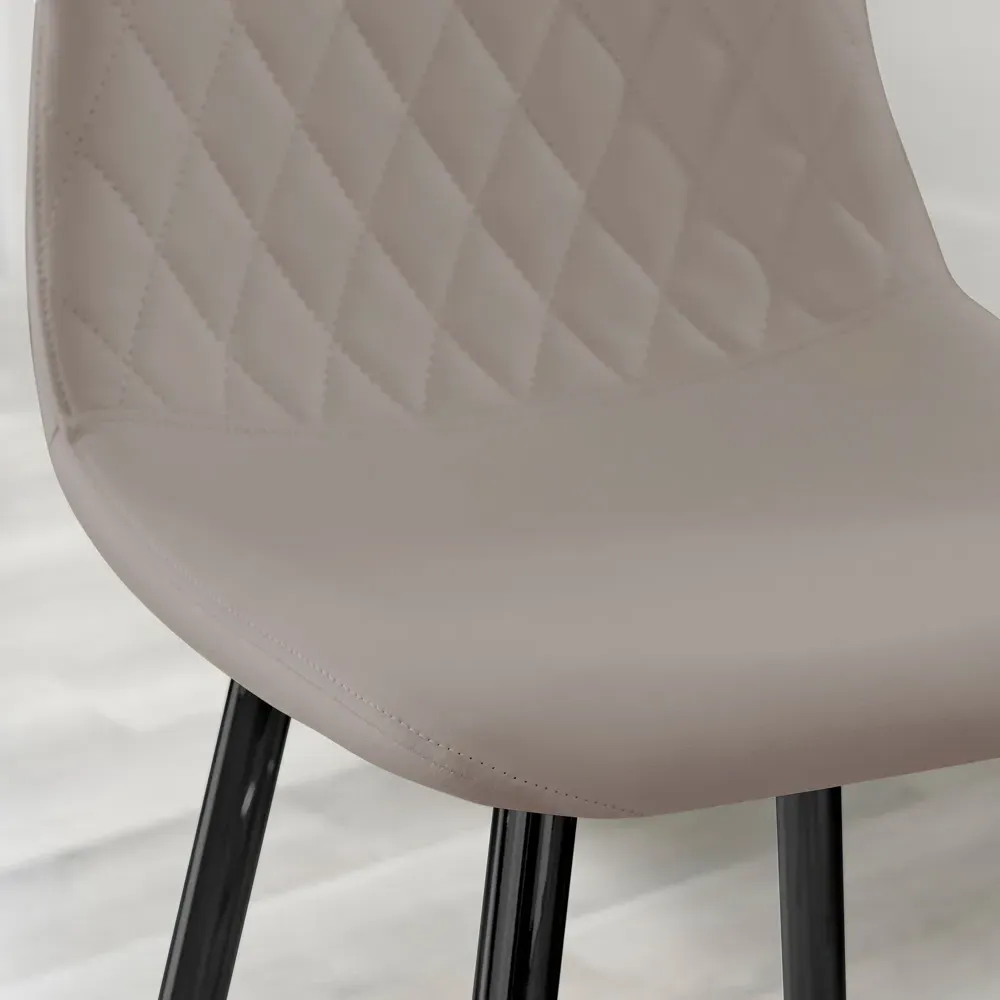 Solara Bar Stool Set of 2 - Cappuccino, Faux Leather