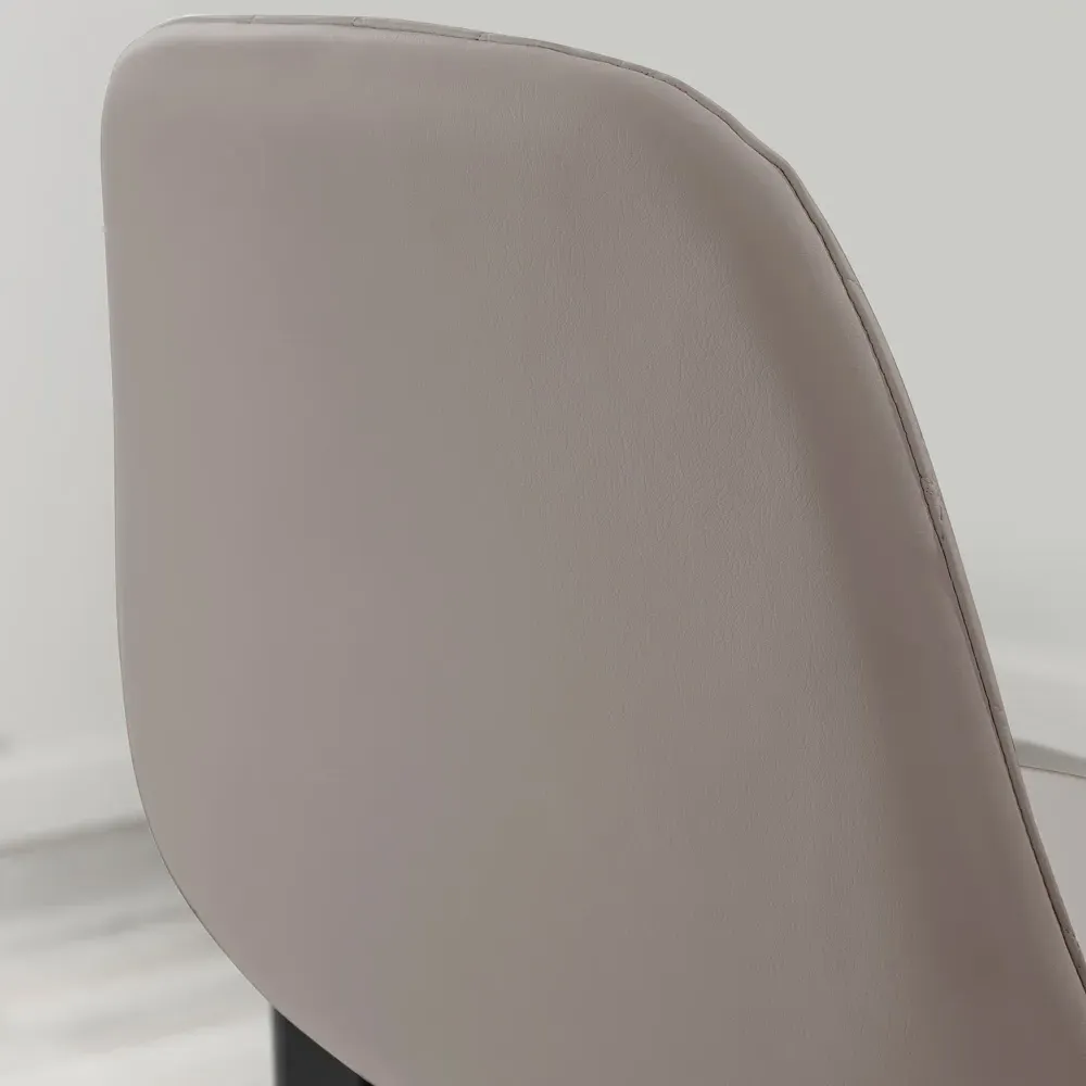 Solara Bar Stool Set of 2 - Cappuccino, Faux Leather