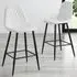 Solara Bar Stool Set of 2 - White, Faux Leather