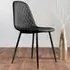 Solara Set of 2 Dining Chairs - Black, Faux Leather