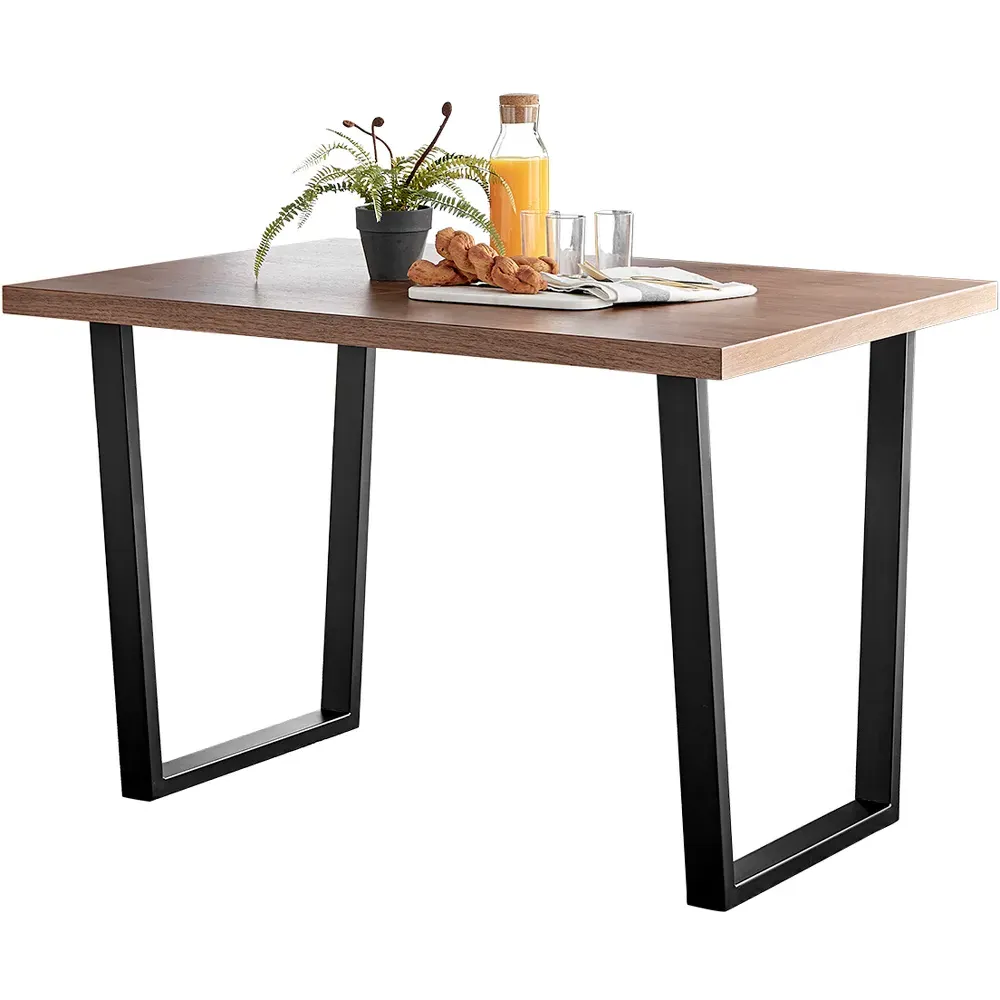 Solo 4-Seater Dining Table - Brown, Wood Effect