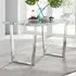 Solo 4-Seater Dining Table - White, Marble Effect