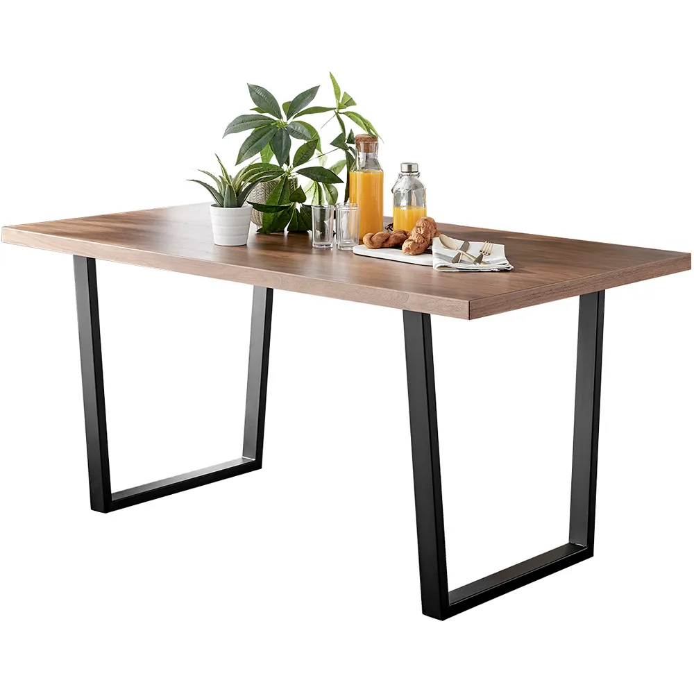 Solo 6-Seater Dining Table - Brown, Wood Effect