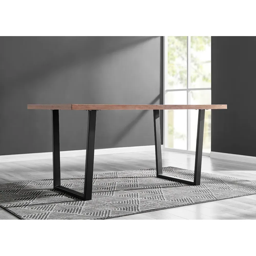 Solo 6-Seater Dining Table - Brown, Wood Effect