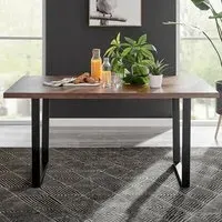 Solo 6-Seater Dining Table - Brown, Wood Effect