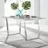 Solo 6-Seater Dining Table - White, Marble Effect