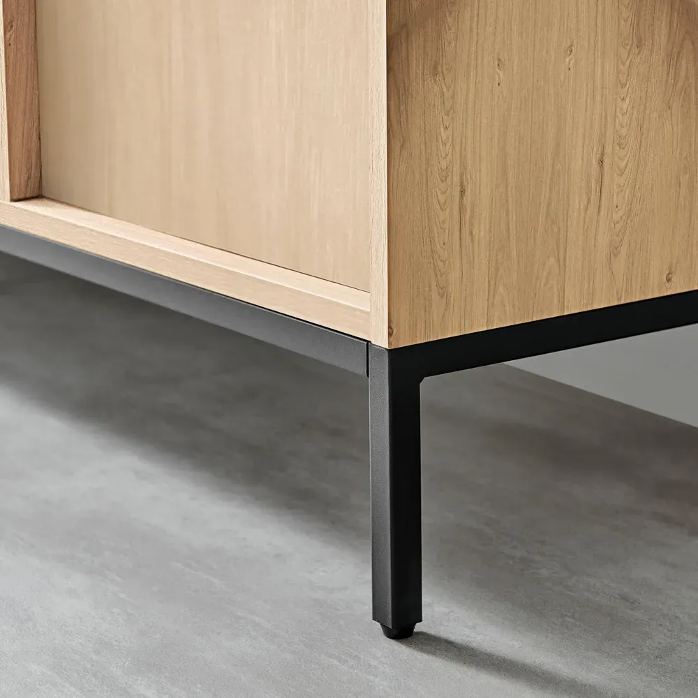 Sval 2 Door 2 Drawer TV Unit - Oak Effect, Wood Composite