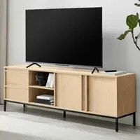 Sval 2 Door 2 Drawer TV Unit - Oak Effect, Wood Composite