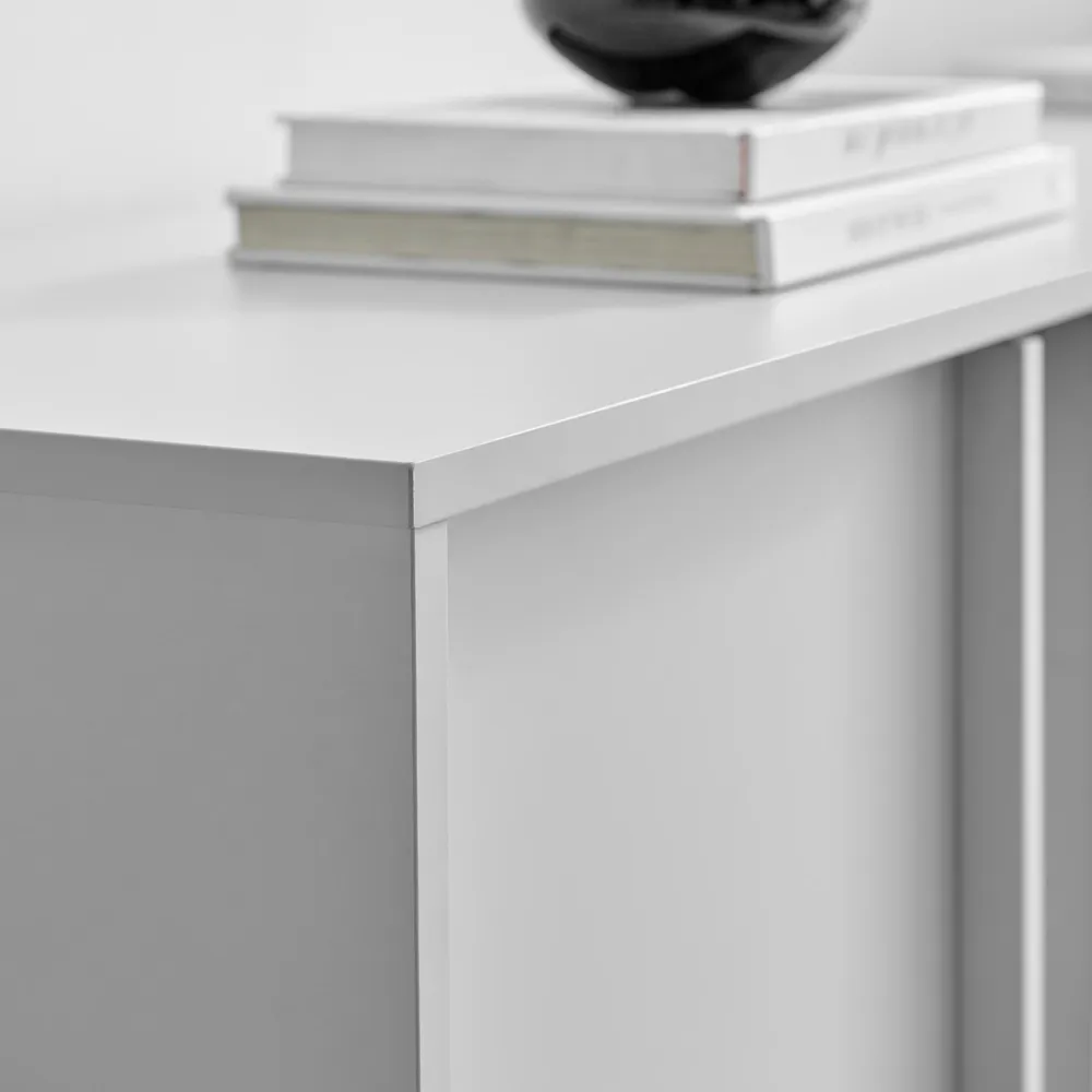 Sval 2 Door 2 Drawer TV Unit - Off White, Wood Composite