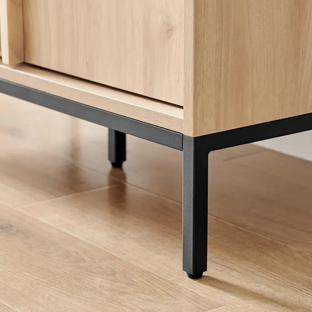 Sval 2 Door Single Drawer Small Sideboard - Oak