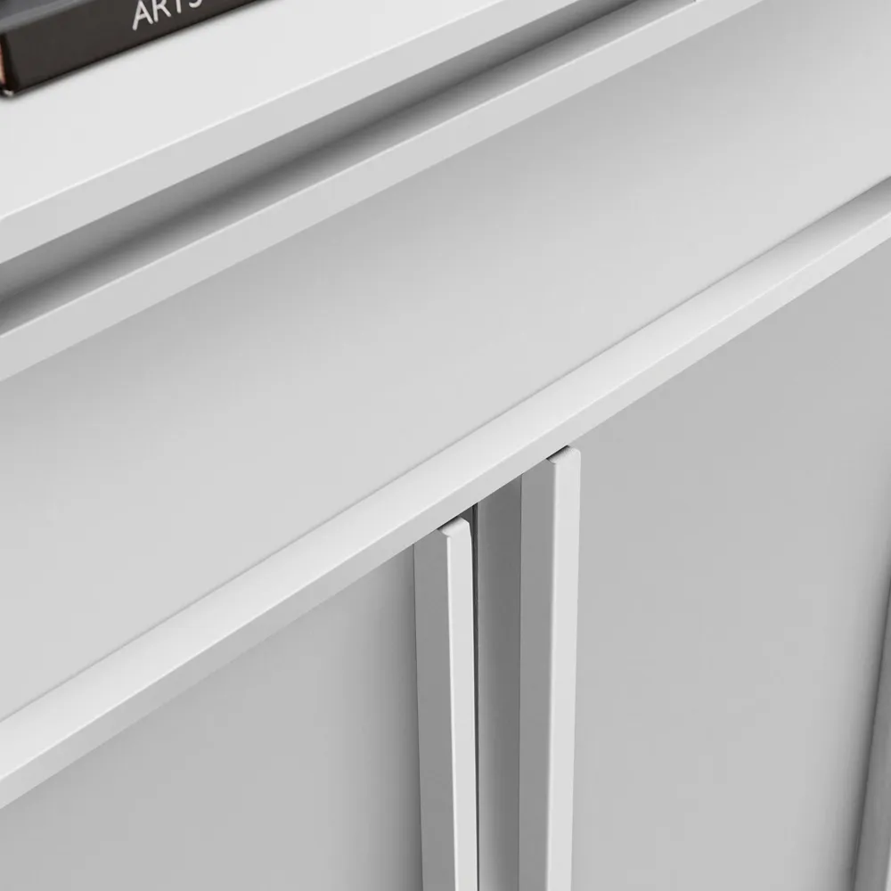 Sval 2 Door Single Drawer Small Sideboard - White