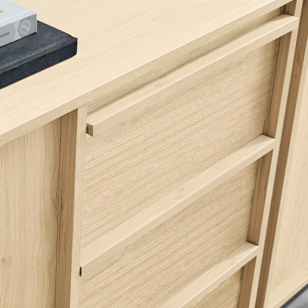 Sval 3 Door 3 Drawer Sideboard - Brown, Wood Composite