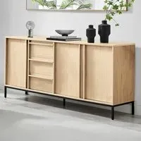 Sval 3 Door 3 Drawer Sideboard - Brown, Wood Composite