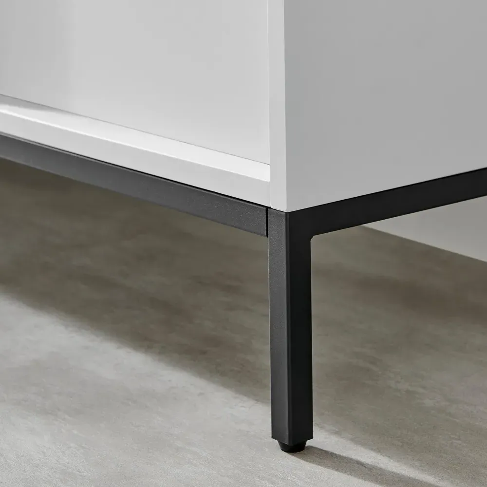 Sval 3 Door 3 Drawer Sideboard - White, Wood Composite