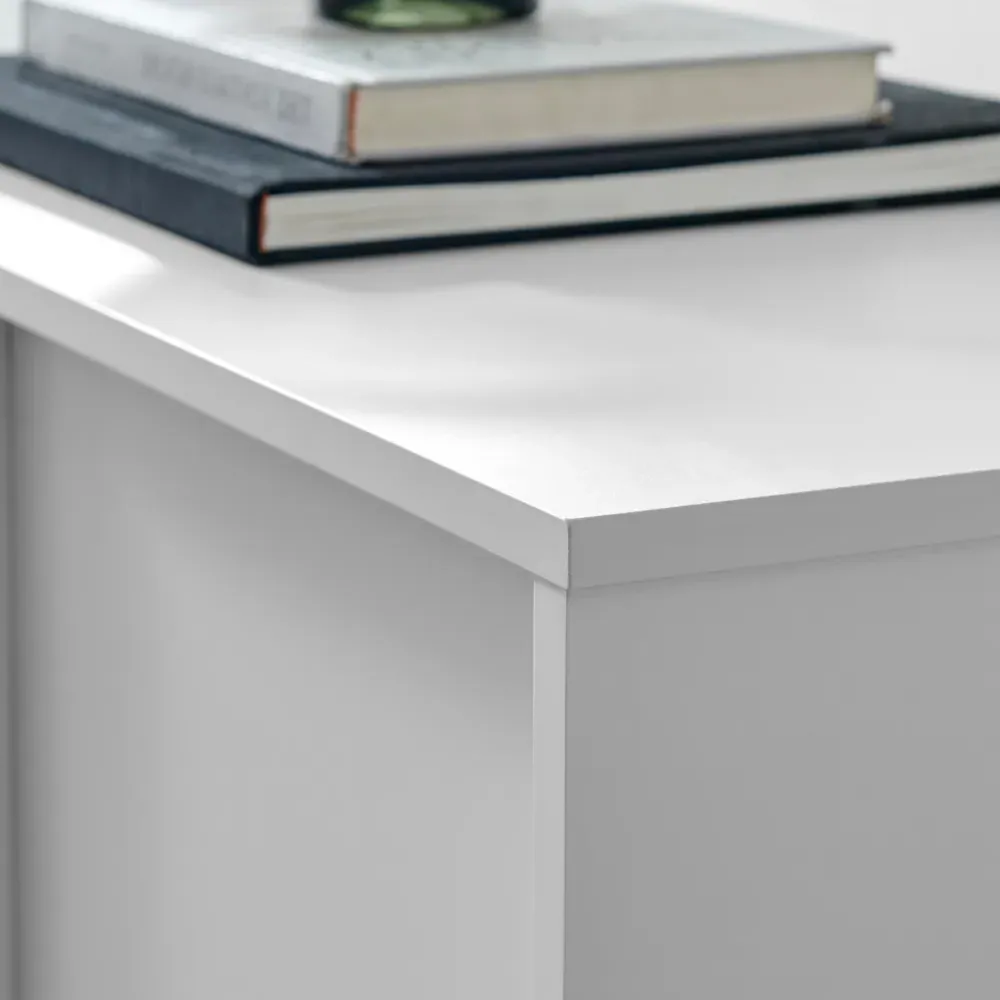 Sval 3 Door 3 Drawer Sideboard - White, Wood Composite