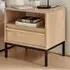 Sval Single Drawer Bedside Table - Brown, Wood