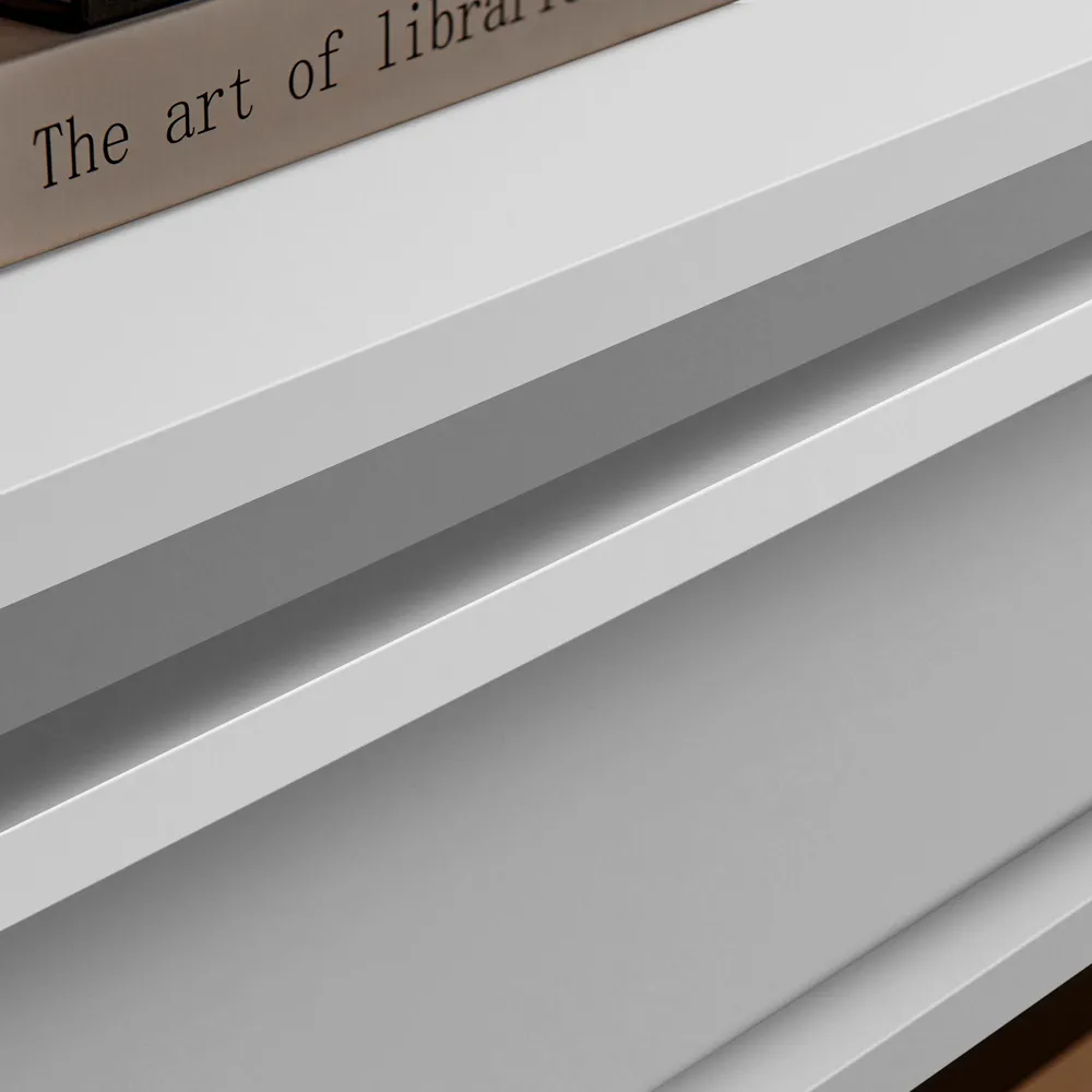 Sval Single Drawer Bedside Table - White, Wood