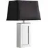 Tabitha Table Lamp with Geometric Pattern - Black