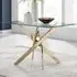 Tavalo 4-Seater Dining Table - Gold, Glass