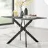 Tavalo 4-Seater Glass Dining Table - Grey, Black