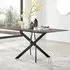 Tavalo 6-Seater Glass Dining Table - Grey, Black