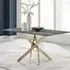 Tavalo 6-Seater Glass Dining Table - Grey, Gold