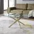 Tavalo Coffee Table - Gold, Glass