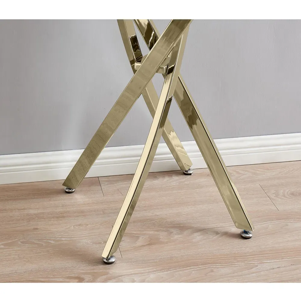 Tavalo Console Table - Gold, Glass