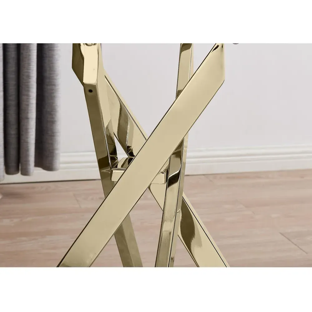 Tavalo Console Table - Gold, Glass