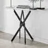 Tavalo Console Table with Black Legs - White Marble Effect