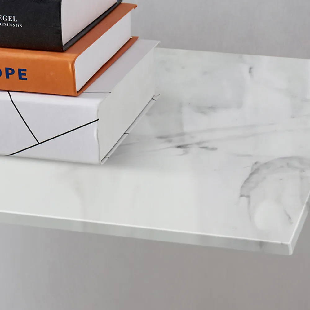 Tavalo Console Table with Gold Legs - White, Marble Effect