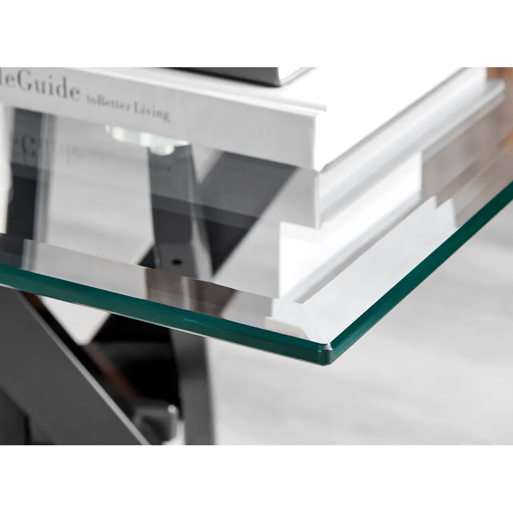 Tavalo Side Table - Black, Glass