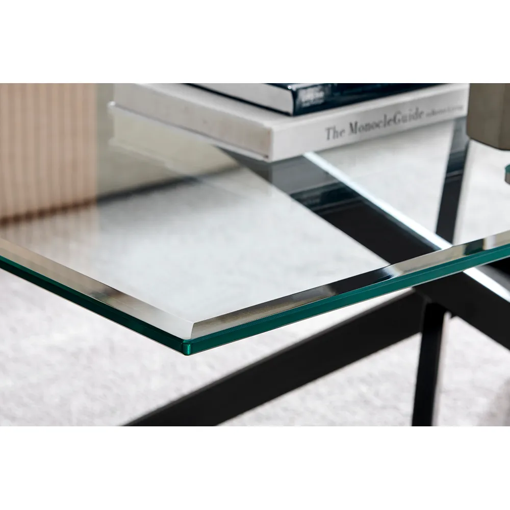 Tavlo Coffee Table - Black, Glass