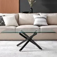 Tavlo Coffee Table - Black, Glass