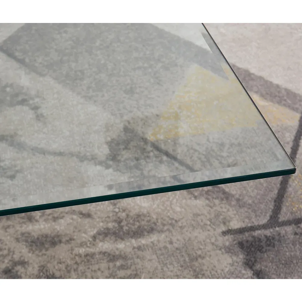 Tavlo Coffee Table - Silver, Glass