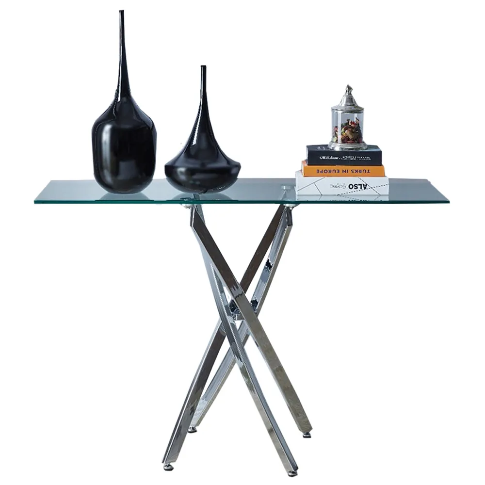 Tavolo Console Table - Silver, Glass