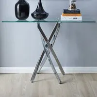 Tavolo Console Table - Silver, Glass