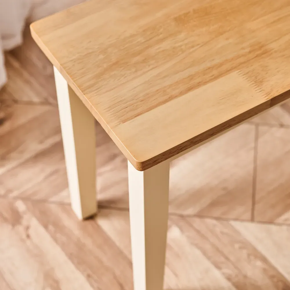 Terfyn 2-Seater Dining Bench - Cream, Oak