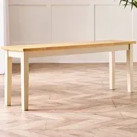 Terfyn 2-Seater Dining Bench - Cream, Oak