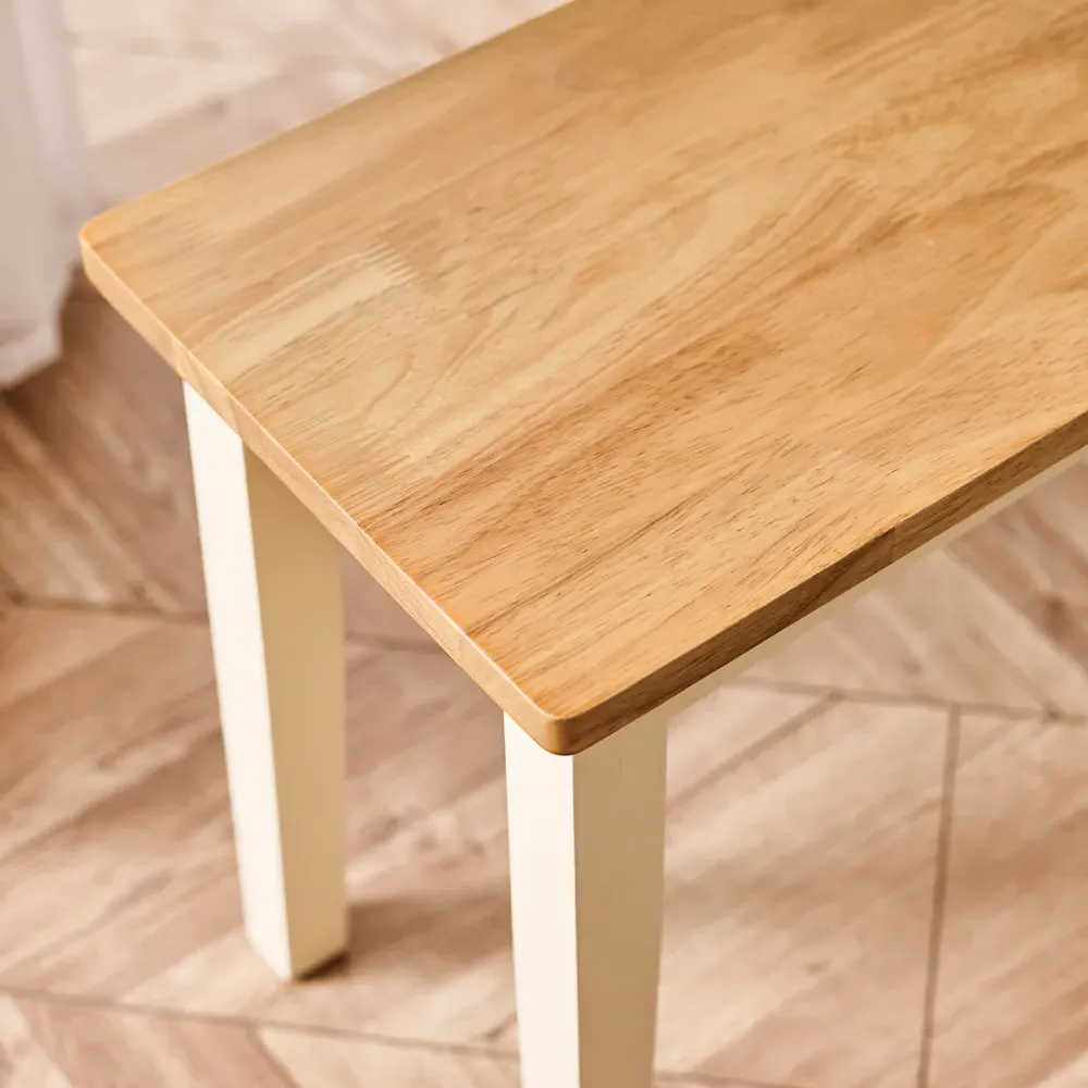 Terfyn 2-Seater Dining Bench - Cream, Oak