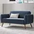 Terry 2-Seater Sofa - Blue, Velvet
