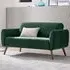 Terry 2-Seater Sofa - Green, Velvet
